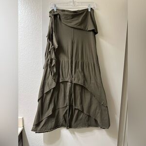 Soul Flower Olive Green Flowy Pants Size Small